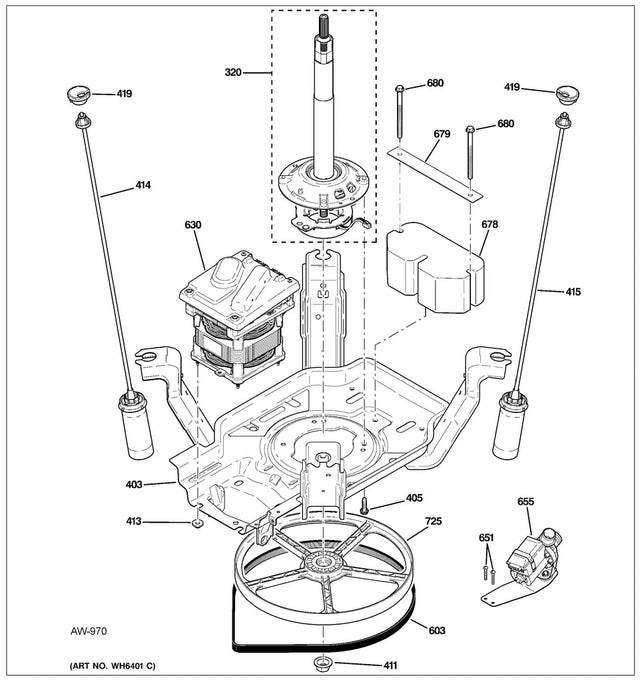 WG04F05512 Washer Certified Refurbished Motor With Inverter Board - XPart Supply