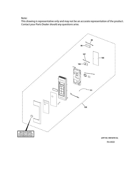 WG01F04897 Microwave Certified Refurbished Cntrl Panel - XPart Supply